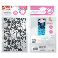 A Candy Cane Christmas 3D Embossing Folder Bountiful Baubles (5537e) - #587588