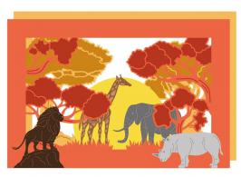 African Savannah Create-a-Card Dies (GEM-MD-CAD-AFSAV) (DISCONTINUED) - #587466