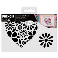 Aladine Stencil Hart Van Bloemen 10 x 15 cm - #594148