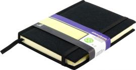Alfabetboek Kangaro A6 A-Z linnen hard cover zwart, 208     pagina's, leeslint, elastiek - #510265
