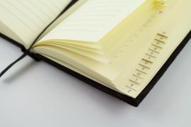 Alfabetboek Kangaro A6 A-Z linnen hard cover zwart, 208     pagina's, leeslint, elastiek - #510265