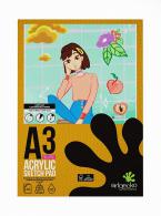 Artgecko Pro Schetsblok A3 Acryl 240gr 20 vel Wit - #596850