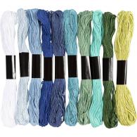 CC Borduurgaren Blauw/groen Harmonie 10 kleuren van elk 8m - #602996