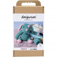 CC Haakpakket Amigurumi Puppy Pastel Roze Dark Turquoise - #594587
