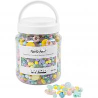 CC Plastic Kralen Diverse Kleuren 700ml - #594172