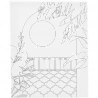 CC Schildercanvas met print Zonnig balkon 24x30 cm - #594031
