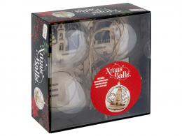Craft Sensations - Acryl Deco Kerstballen Set 7 cm 4 stuks | GoedkoopsteHobby - #594798