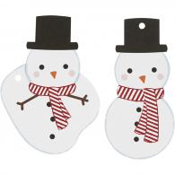 Creativ Company - CC Cadeaulabels Sneeuwpoppen 11,5x8,5 cm 10 stuks - #591380