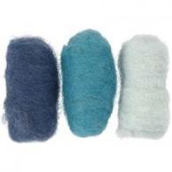Creativ Company - CC Creotime Gekaarde Wol Set 3x10gr Blauw - #592571