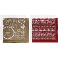 Creativ Company - CC Deco Folie 15x15 cm Kerstkabouters 2 stuks - #588809