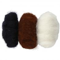 Creativ Company - CC Gekaarde Wol Set 3x10gr Natuurlijk - #592505