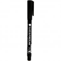 Creativ Company - CC Glas- en Porselein Contourstift Zwart - #591658