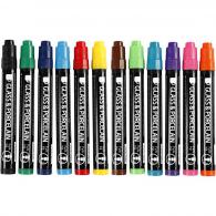 Creativ Company - CC Glas- en Porseleinstift Zonder Pomppunt Set 12 stuks - #591832