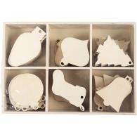 Creativ Company - CC Houten Kerst Ornamenten 4-5 cm 90 stuks - #589850