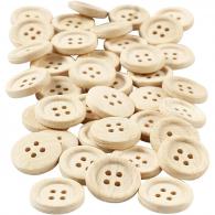 Creativ Company - CC Houten Knopen 18 mm 40 stuks - #592581