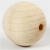 Creativ Company - CC Houten Kralen 50 mm Naturel 4 stuks - #591089
