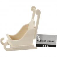 Creativ Company - CC Houten Miniatuur Slee 8x5x9 cm - #591797