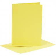Creativ Company - CC Kaarten &amp; Enveloppen 10,5x15 cm Geel 6 stuks - #591445