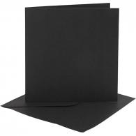 Creativ Company - CC Kaarten &amp; Enveloppen Zwart 15x15 cm 50 sets - #591322