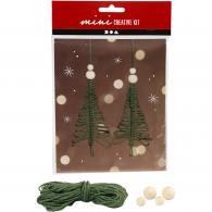 Creativ Company - CC Mini Creative Kit Kerstbomen Macramé 11 cm 2 stuks - #590900