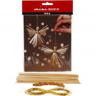 Creativ Company - CC Mini Creative Kit Kerstengelen Stro 8 cm 2 stuks | GoedkoopsteHobby - #590914