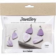 Creativ Company - CC Mini Hobbyset Sieraden Klei Gemarmerde 4 Oorbellen - #593512
