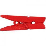 Creativ Company - CC Mini Wasknijpers 3x25 mm Rood 36 stuks - #590090