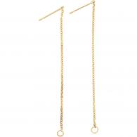 Creativ Company - CC Oorbellen met Ketting 70 mm Goud 1 paar - #591082