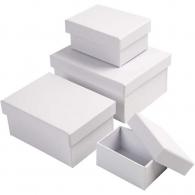 Creativ Company - CC Rechthoekige Dozen Set 4 stuks h: 3.5-6.5 - #590039