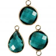 Creativ Company - CC Sieradenhanger Cabochon Facetglas 15-20 mm Groen 6 stuks - #588682
