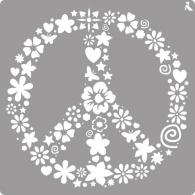 La Pajarita Stencil Peace 20x20cm - #598421