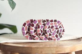 LC DIY Set - Mozaïek Onderzetter 4 stuks Roze - #599688