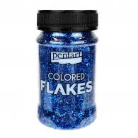 Pentart Gekleurde Folievlokken Blauw 100ml - #594271