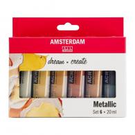 Royal Talens - Talens Amsterdam Metallic Acrylset 6x20 ml - #597626