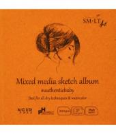 SMLT Baby Schetsboek Vierkant Mixed Media 9 cm 200gr 32 vel - #596796