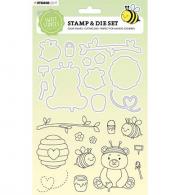 SS Stamp &amp; Cutting Die Bear and Bees Sweet Stories nr.37 - #554104
