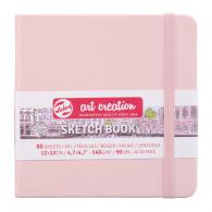 Talens Art Creation - TAC Schetsboek 12x12 cm 140gr 80 vel Roze - #597405